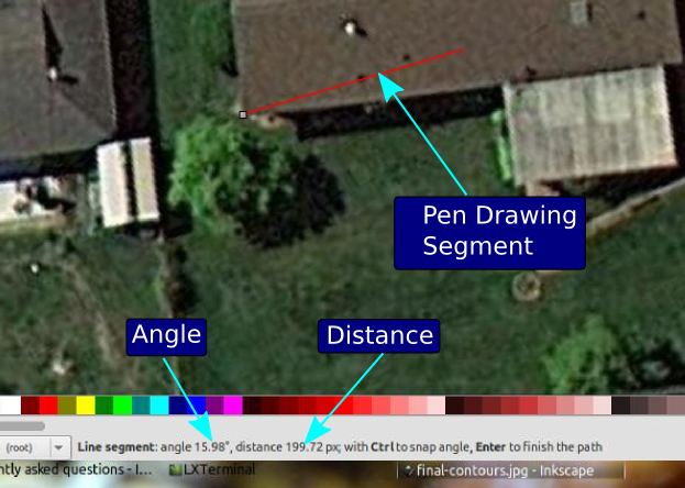 Measuring distance in inkscape